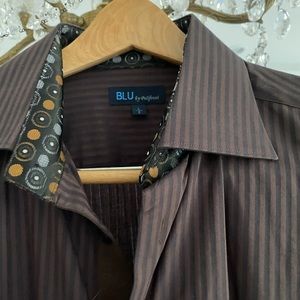 Men’s tailored Blu Profumo dress shirt